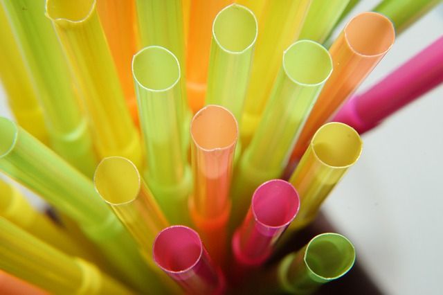 Neon Party Straws
